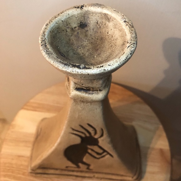 Vintage tribal Aztec ethnic candle holder decor EUC - Picture 3 of 4